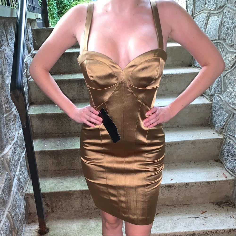 Gold Bebe Dress